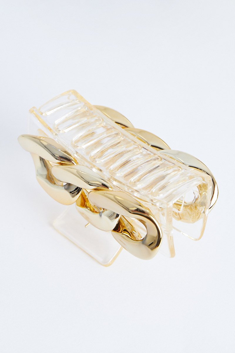 Gold Chain Link Hair Clip - Tahira