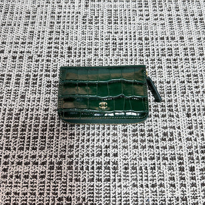 Chanel 2026 Wallet Multicolors Crocodile Embossed Leather