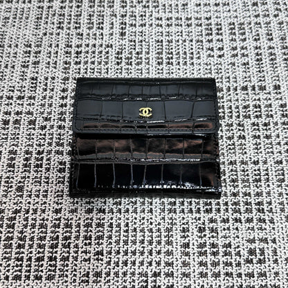 Chanel 2026 Wallet Multicolors Crocodile Embossed Leather