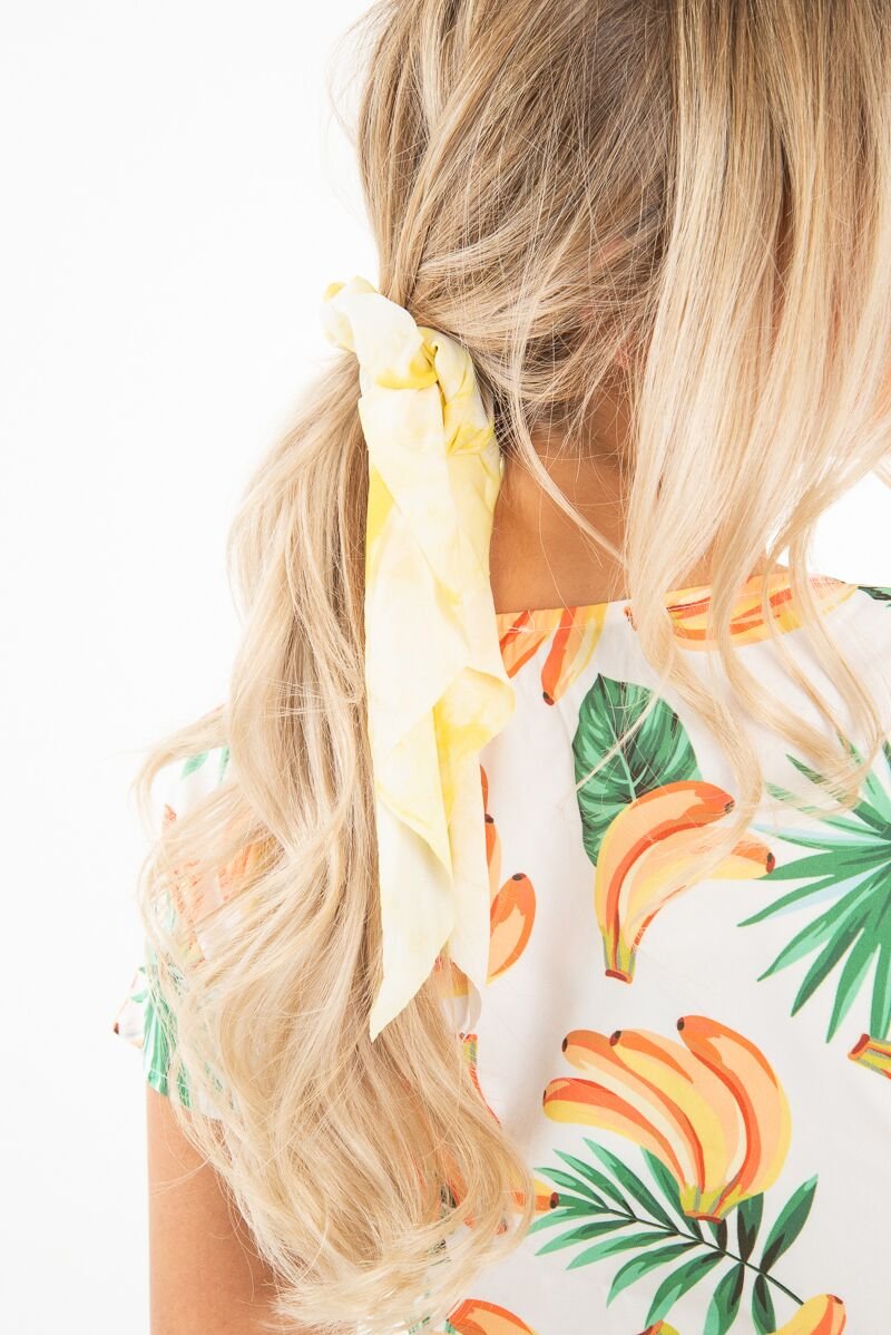 Yellow Tie Dye Scrunchy - River