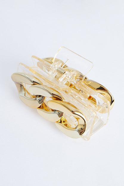 Gold Chain Link Hair Clip - Tahira
