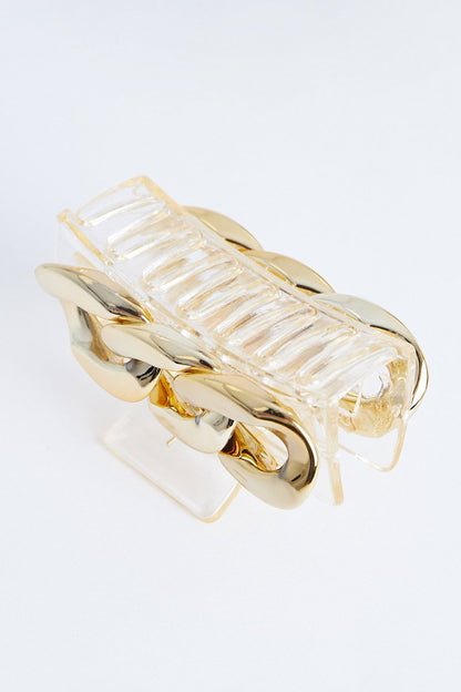 Gold Chain Link Hair Clip - Tahira